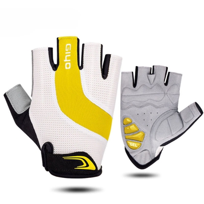 Guanti da ciclismo Guanti da bicicletta mezze dita Guanti da ciclismo Traspiranti con GEL Antiscivolo per uomo Donna, XL,modello: XL Giallo - Giyo
