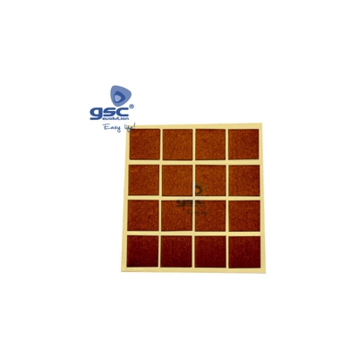 Set 16 adesivi quadrati in feltro 16x20mm Brown GSC 003802771