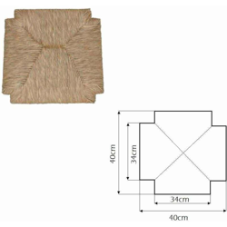 Okaffarefatto - Sedile in paglia palustre per sedia taverna 40x40 precio