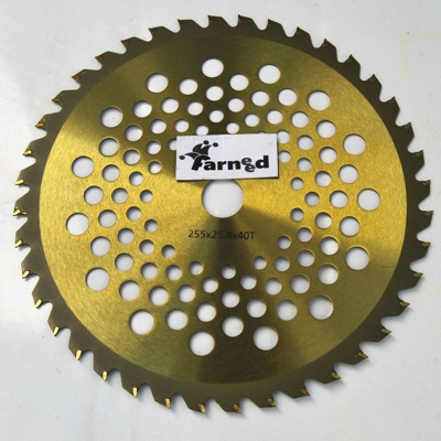 Lama Disco Dentata Per Decespugliatore Tagliaerba In Acciaio 255X25.4X40T Ox