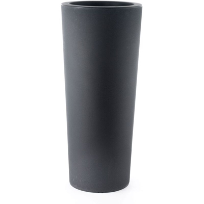 Vaso cilindro Schio Cono Essential in resina da giardino per fiori e piante. -145 cm / Bianco