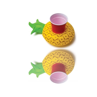 Porta Bicchiere Ananas Gonfiabile Galleggiante Mare Piscina Pineapple Lattina