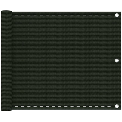 Schermo Frangivista per Balcone Verde Scuro 75x600 cm in HDPE - Verde - Youthup