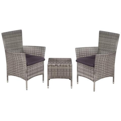 Set Bistrot Da Esterno In Polyrattan Grigio precio