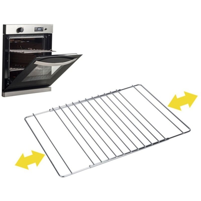 Sauvic - Griglia per forno estensibile cromata da 38,5 cm a 55 cm 31,5 cm