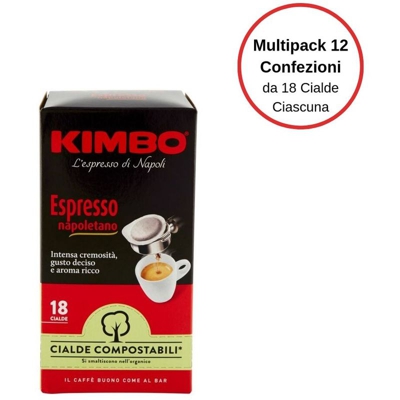 espresso napoletano caffe' in cialde multipack da 12 confezioni da 18 cialde ciascuna - Kimbo
