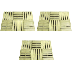 Piastrelle per Decking 18 pz 50x50 cm in Legno Verde - Verde - Youthup en oferta