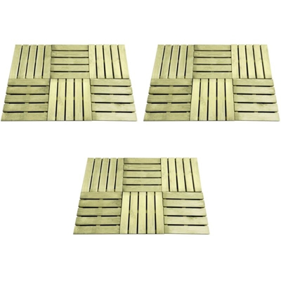 Piastrelle per Decking 18 pz 50x50 cm in Legno Verde - Verde - Youthup