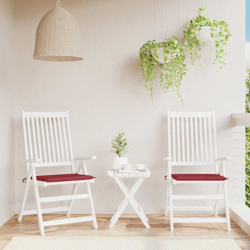 Cuscini Sedie da Giardino 2 pz Rosso Vino 40x40x4 cm in Tessuto - Rosso - Vidaxl precio