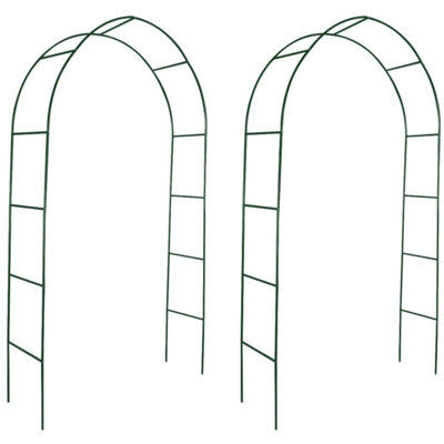 Archi da Giardino 2 pz per Piante Rampicanti - Verde - Vidaxl