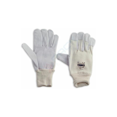 Guanti da lavoro in pelle fiore di ovino, dorso in cotone, certificati CE, EN 388, taglia 10 (Taglia 10)