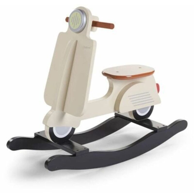 Dondolo a Forma di Scooter Beige e Nero CWRSCR - Multicolore - Childwood