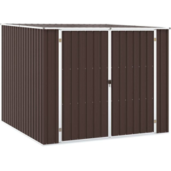 vidaXL Capanno da Giardino Marrone 195x198x159 cm in Acciaio Zincato - Marrone en oferta