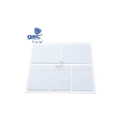 Set 5 adesivi quadrati in feltro 28x44mm bianco GSC 003802767