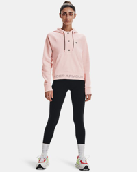 Felpa con cappuccio UA Rival Fleece Mesh da donna en oferta