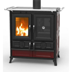 Cucina a legna thermorossi violetta bordeaux - 8,0 kw - 180 mc - Salone en oferta