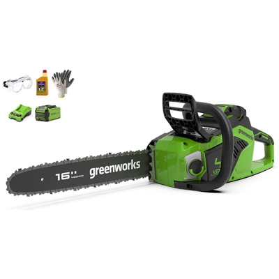 Elettrosega a batteria Greenworks GD40CS18K2 40V con batteria da 2Ah barra da 40cm