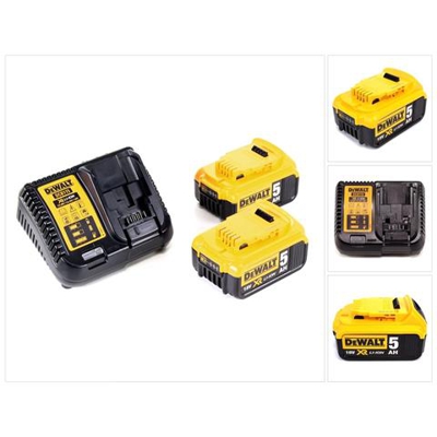 Dcb 115 P2 Starter Pack Con Caricatore + 2x Batterie Dcb 184 5,0 Ah