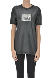 Coated effect t-shirt en oferta