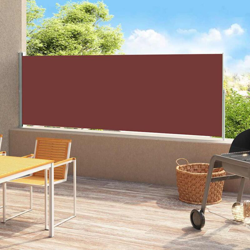 Tenda Laterale Retrattile per Patio 180x500 cm Marrone - Marrone - Vidaxl en oferta