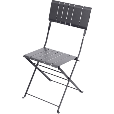 Sedia da giardino pieghevole grigia, 44x48,5x86,5 cm grigio
