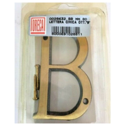 Oreca - Lettera Civica 'B' In Ottone Satinato 80Mm en oferta
