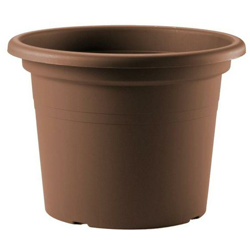 Vaso tondo in resina cilindro basic colorato per giardino piante e fiori -DIAM 25 X H 17.7 cm / Cacao características