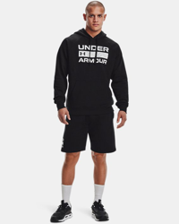 Felpa con cappuccio UA Rival Fleece Signature Box da uomo precio