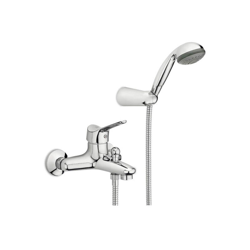 Miscelatore monocomando per vasca con doccia a parete doppio uso, flessibile cm 150 serie blue gs características