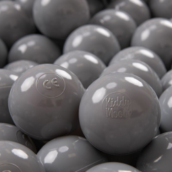 KiddyMoon 100 ? 7CM Palline Morbide Colorate Per Piscina Bambini Fatto In EU, Grigio - grigio precio
