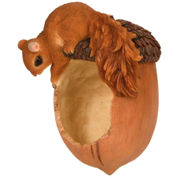 Mangiatoia a Ghianda con Scoiattolo 14,2x10,8x20,1 cm - Marrone - Esschert Design características