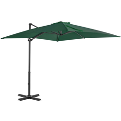 Ombrellone a Sbalzo con Palo Alluminio Verde 250x250 cm precio