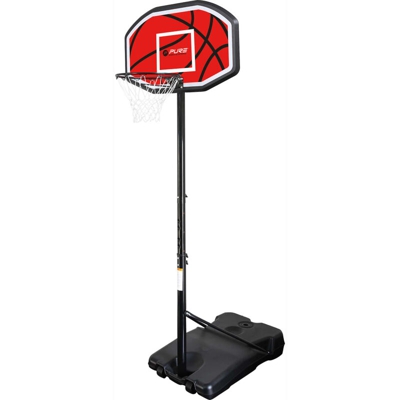Pure 2 Improve - Pure2Improve Canestro da Basket con Pedana Portatile 110 x 71 cm - Rosso