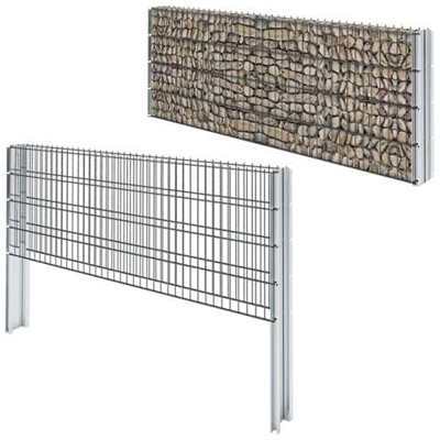 Set Di Recinzioni 2d A Gabbione 2008x830 Mm 18 M Grigio