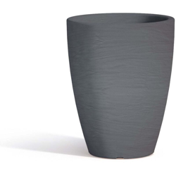 Vaso Aloe In Resina Tondo Grigio H38 Ø 30Cm precio