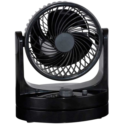 Mini Ventilatore Portatile Auto 15cm 12V 2 Velocita Osciallazione con Adesivo