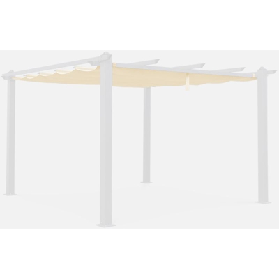 Telo del tetto, colore: Ecru, per pergolato, dimensioni: 3x4m, modello: Condate - telo di ricambio per pergola, telo sostitutivo - Ecrù