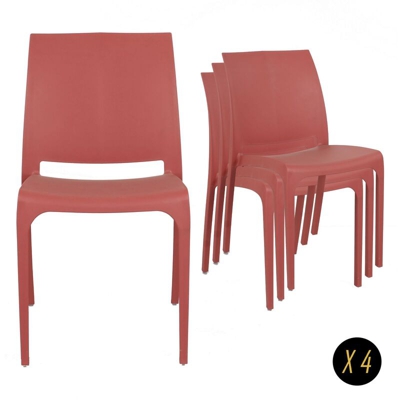 Sedia moderna x4 bar Volga Casa Giardino Esterno Design Corallo