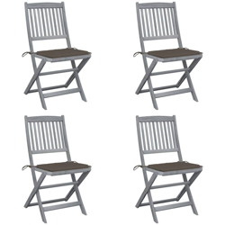 vidaXL Sedie da Giardino Pieghevoli 4pz con Cuscini in Massello Acacia características