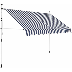 Tenda da Sole Retrattile Manuale 250 cm a Strisce Blu e Bianche precio