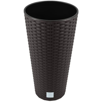Vaso di fiori Rato da 64 litri con inserto 40 x 40 x 76,3 cm in ocra scuro