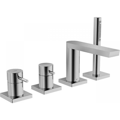 STELA Set di montaggio completo Miscelatore monocomando per tutti i kit di montaggio a 4 fori quadrato, cromato - 57302021 - Hansa