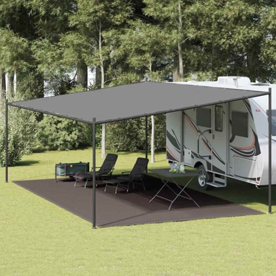 vidaXL Tappeto da Tenda 400x600 cm Antracite - Antracite