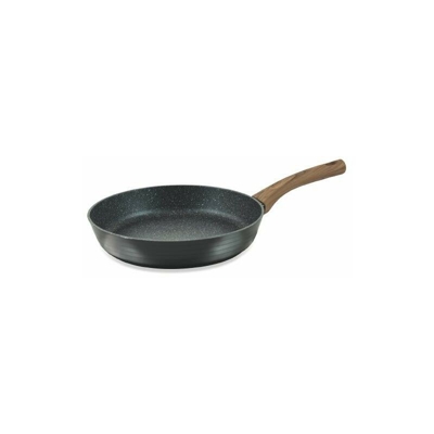 Padella Ø 30 Cm In Alluminio Forgiato Con Impugnatura Effetto Legno Fondo A Induzione