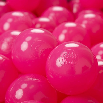 KiddyMoon 300 ∅ 7CM Palline Morbide Colorate Per Piscina Bambini Fatto In EU, Rosa Scuro - rosa scuro