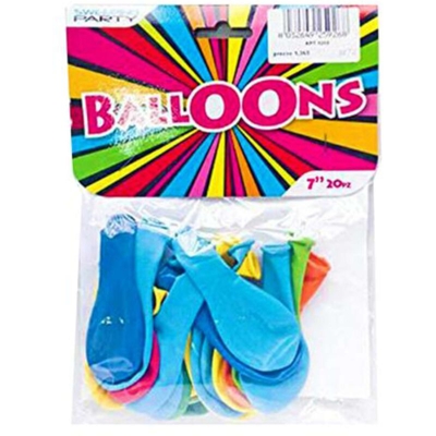 Pallone 7'' Set 20 Pz. Multicolore