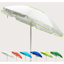 Ombrellone mare spiaggia 200 cm antivento protezione uv Sardegna | Bianco - Silver características