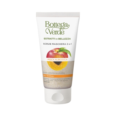 Estratti di bellezza - Mascarilla exfoliante 2 en 1 - Melocotón y Albaricoque - alisa, hidrata e ilumina - pieles normales (75 ml)