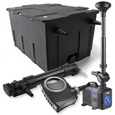 SunSun 1-Camera Set per il filtro 60000l 36W UVC Depuratore per stagni NEO8000 70W Pompa Fontana