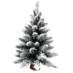 Alberello albero di natale innevato artificiale mini albero H 45 cm con base en oferta